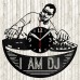 Vinyl Record Clock I Am Dj