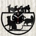 Vinyl Record Clock I Love Cats