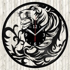 Lion Vinyl Record Clock 