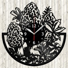 Vinyl Record Clock Morel Mushroom Vinyl Record Clock Morel Mushroom