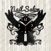 Vinyl Record Clock Nail Salon