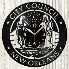 New Orleans Vinyl Record Clock 