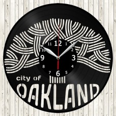 Oakland Vinyl Record Clock 