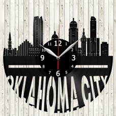 Oklahoma City Vinyl Record Clock 