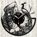 Peacock Vinyl Record Clock 