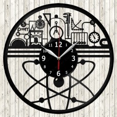 Physics Vinyl Record Clock 
