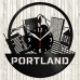 Portland Vinyl Record Clock 
