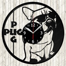 Pug Life Vinyl Record Clock 