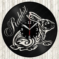 Rabbit Vinyl Record Clock 