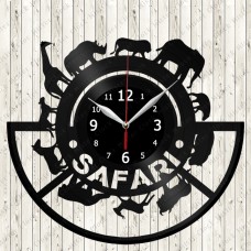 Vinyl Record Clock Safari