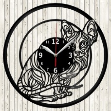 Sphynx Cat Vinyl Record Clock 