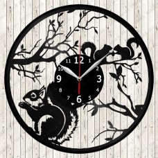 Squirrel Vinyl Record Clock 