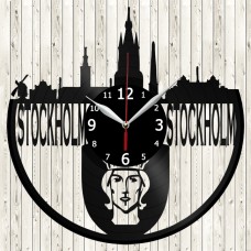 Stockholm Vinyl Record Clock 