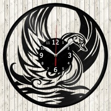 Swan Vinyl Record Clock 