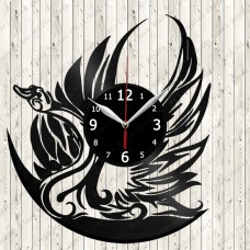 Swan Vinyl Record Clock 