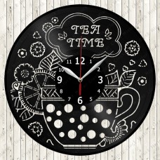 Tea Vinyl Record Clock Tea Vinyl Record Clock