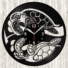 Tortoise Vinyl Record Clock 