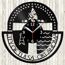 Tulsa Vinyl Record Clock 