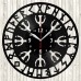 Viking Symbols Vinyl Record Clock 