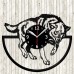 Wolf Vinyl Record Clock 