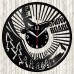 Snowboard Vinyl Clock